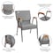 Flash Furniture Gray Fabric Stackable Church Chair with Arms XU-DG-60156-GY-GG - alternate 5